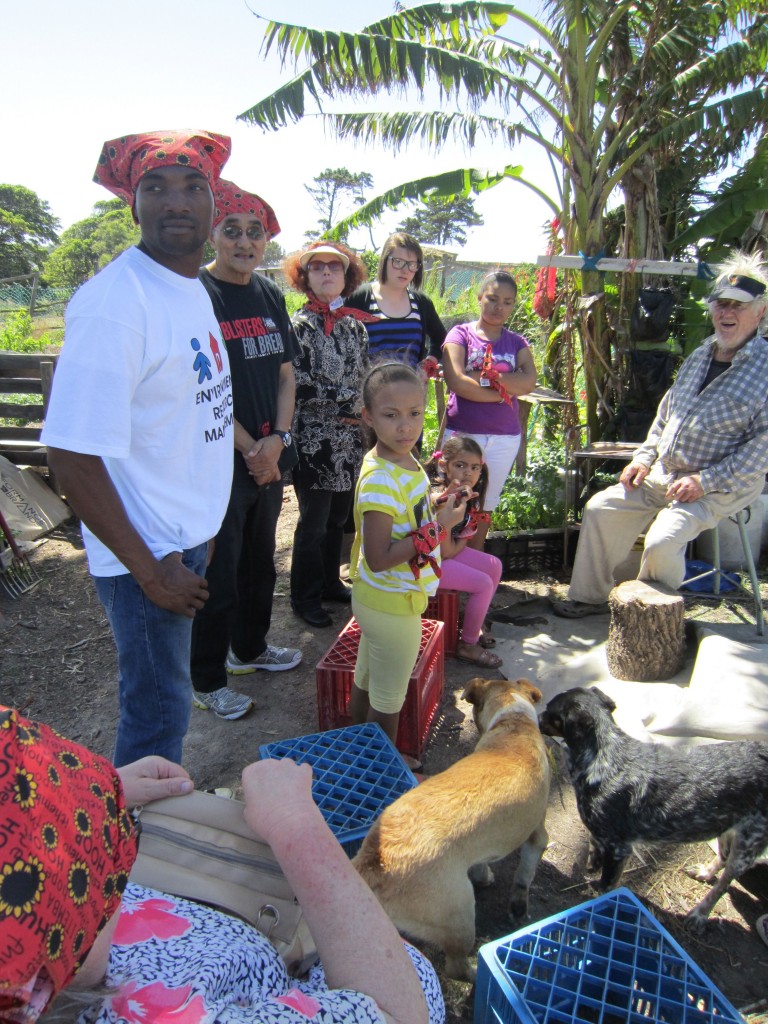 Johno gives a talk about composting