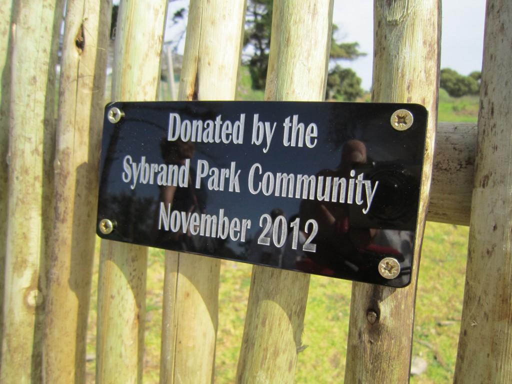 Park bench donated by Sybrand Park Community